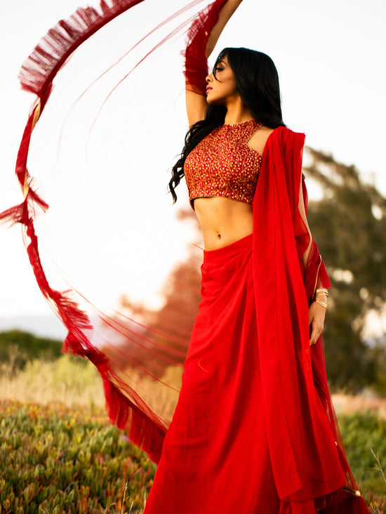 Nila Lehenga Saree - bAnuDesigns