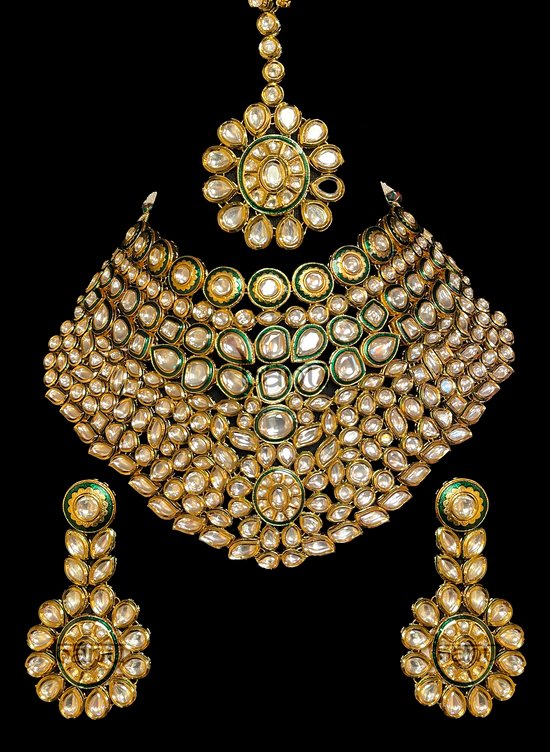 Load image into Gallery viewer, Modern Indian Bridal Kundan jewelry - Choker set
