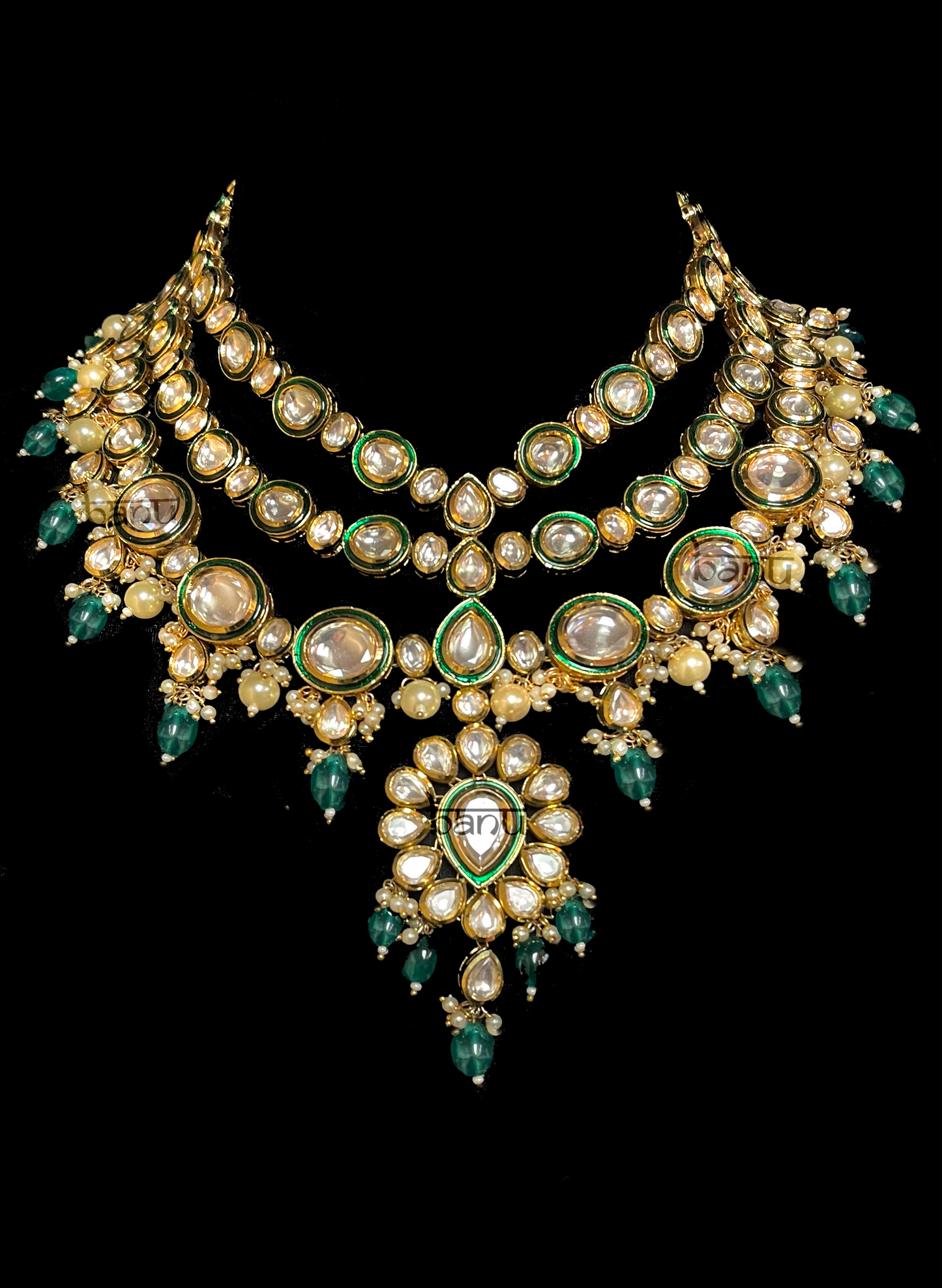 Kundan Indian Multilayer necklace - Modern Jewelry Choker set
