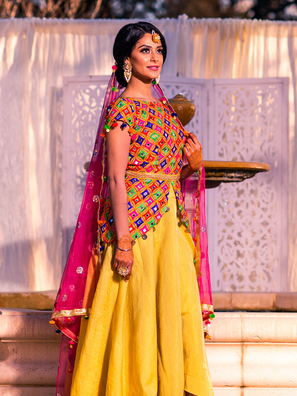 Phulkari lehenga online hotsell