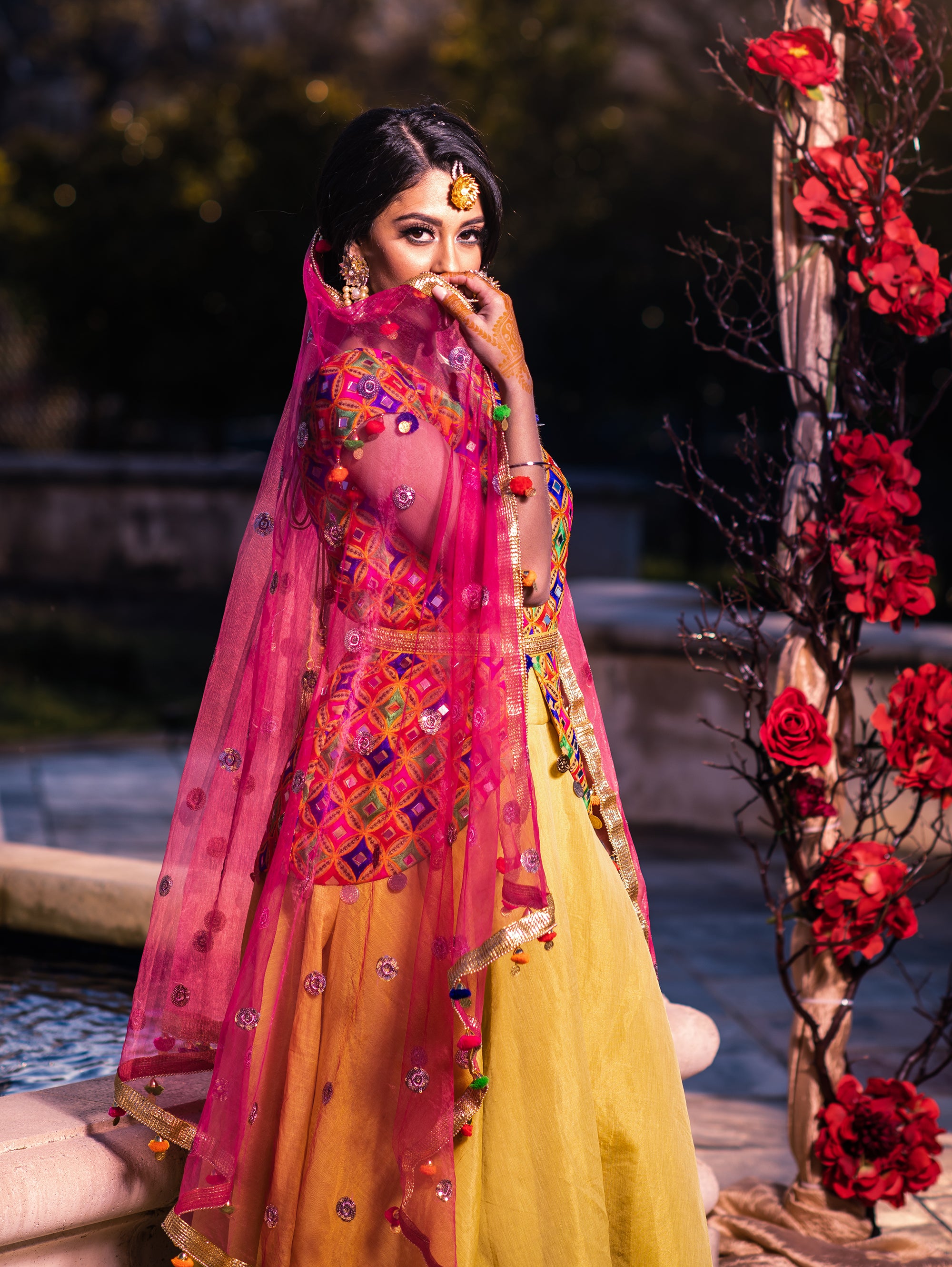 PHULKARI Dupatta and Lehenga. Ready to ship from California. Shop Online  www.pin… | Designer party wear dresses, Designer dresses indian, Indian  wedding inspiration