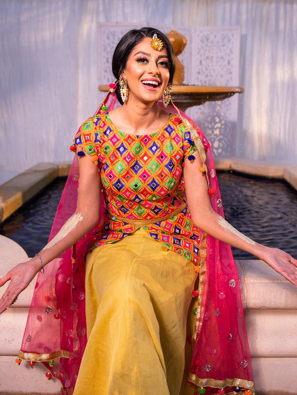 Phulkari  Lengha - bAnuDesigns