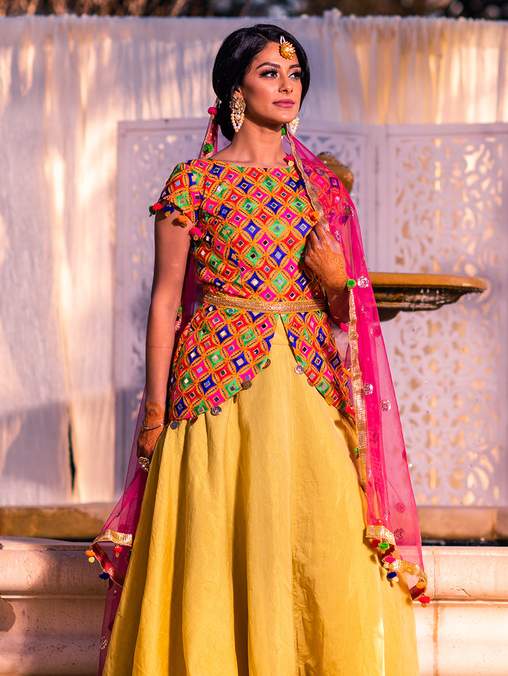 Buy Yellow Lehenga Choli for Women Embroidery Work Party Online in India -  Etsy