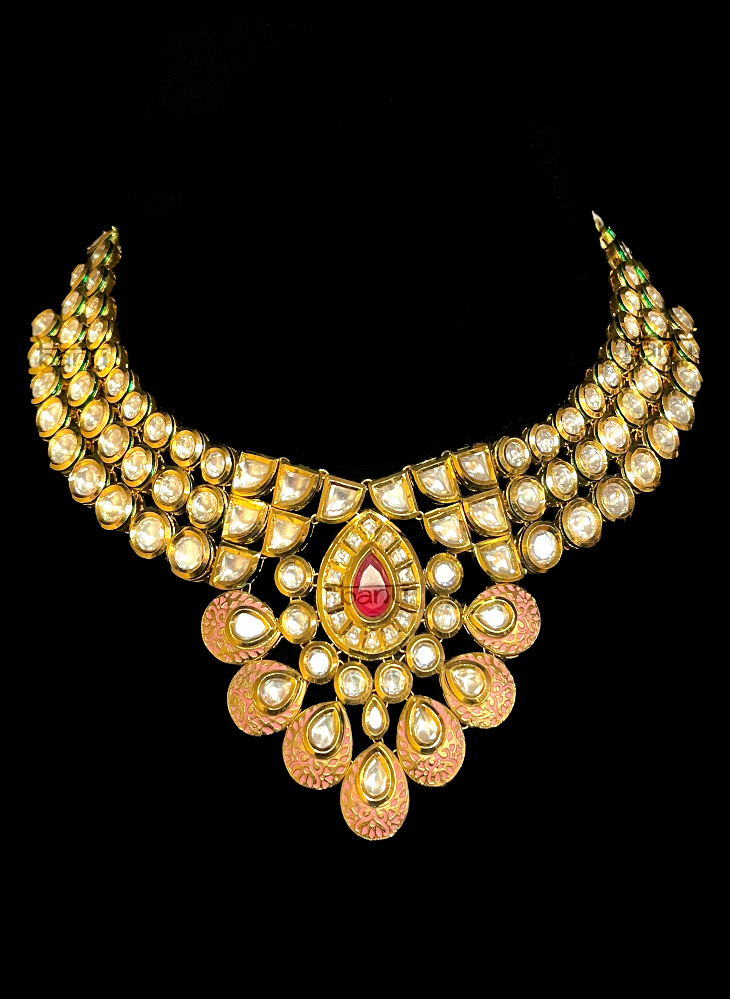 Antara Kundan Enamel Set With Ruby