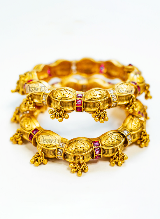 Kundan bangles and kada online for Indian Bridal jewelry for Women