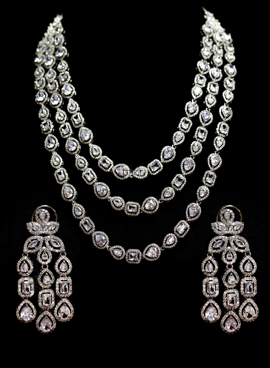 Agate CZ Layered Set
