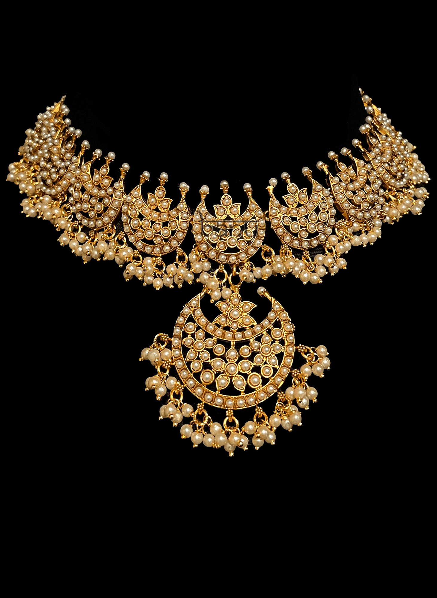 Traditional South Indian Temple Jewelry w/ Pearls - USA - Best