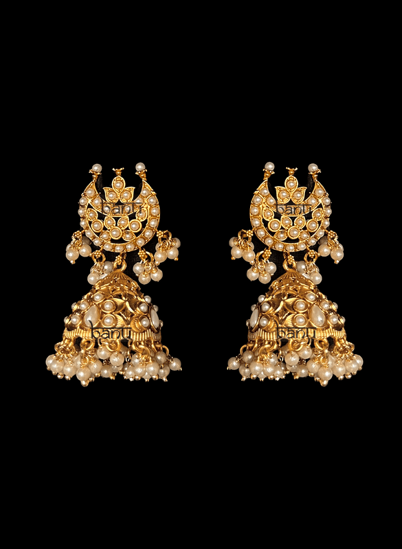 Balan I - Gold-plated South Indian Temple Jewelry w/ Lux Pearls